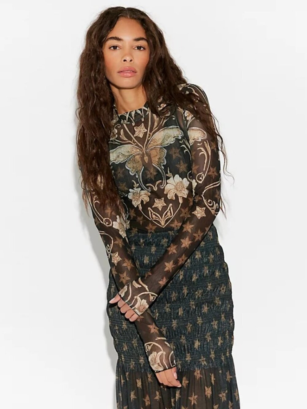 Free People Star Gazer Maxi Dress NWOT - Picture 4 of 11